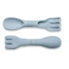 Scrunch Sand Toy, Shovel and Rake Combo - Double-Digger - Light Blue