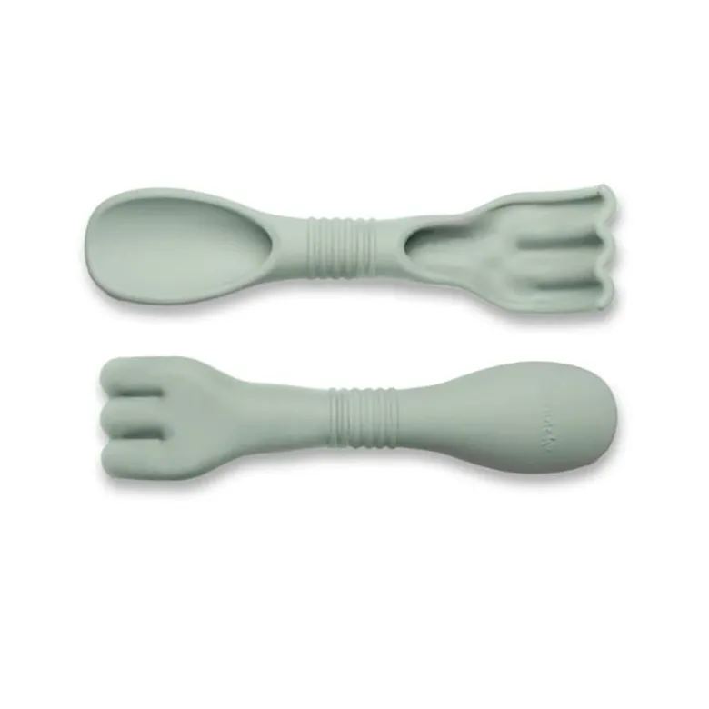 Scrunch Sand Toy, Shovel/Rake Combo - Double-Digger - Dusty Green