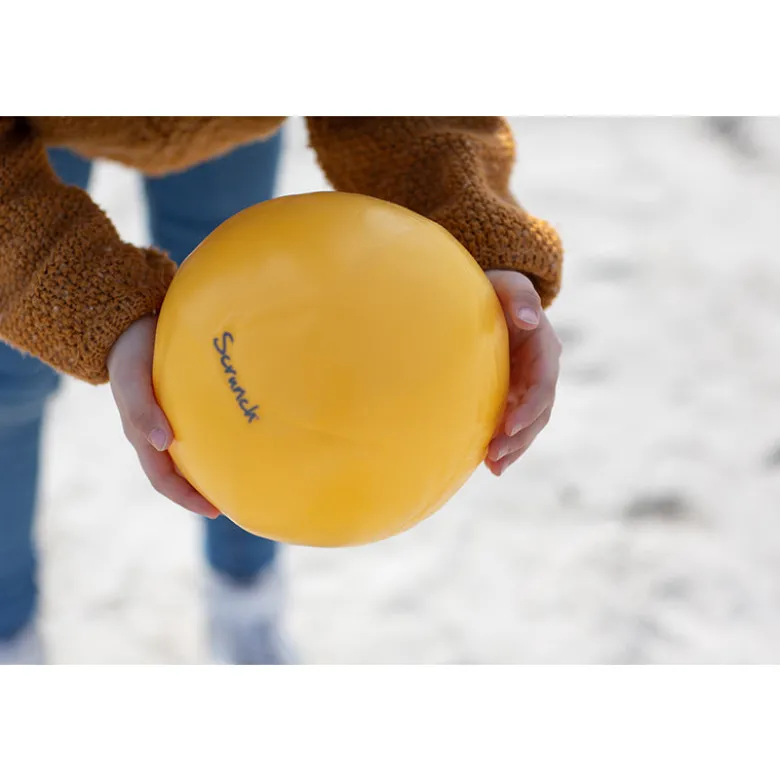 Scrunch-Ball, Inflatable Soft Ball - Pastel Yellow