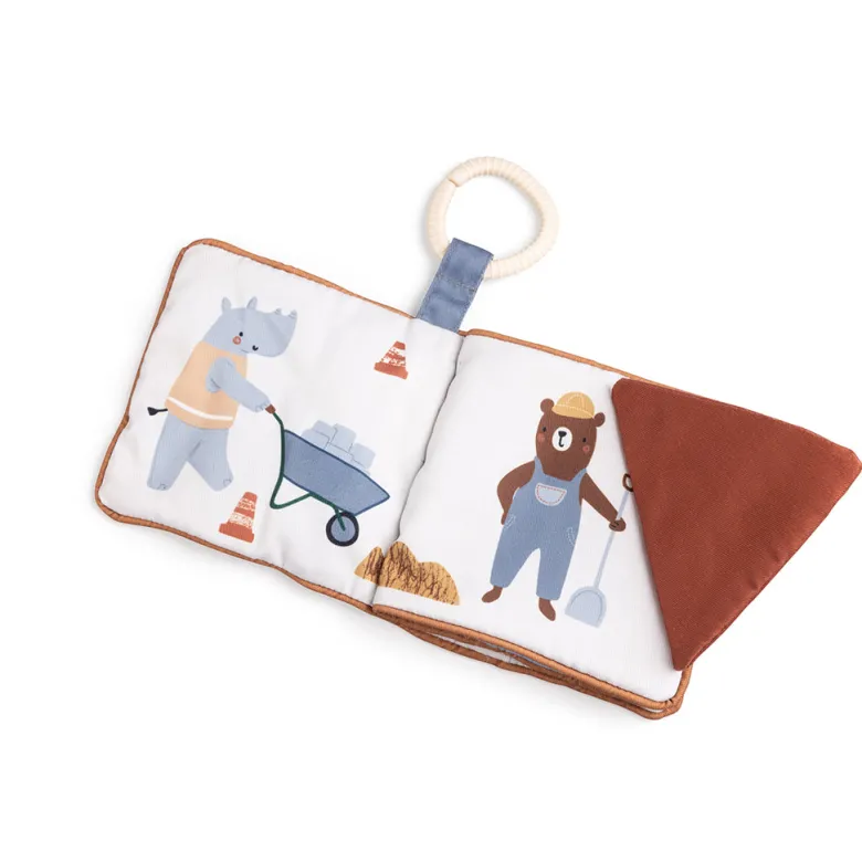 Sebra Activity Book, Fabric - Busy Builders