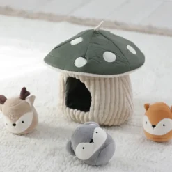 Sebra Activity Toy, Hide and Seek, Mushroom - Green