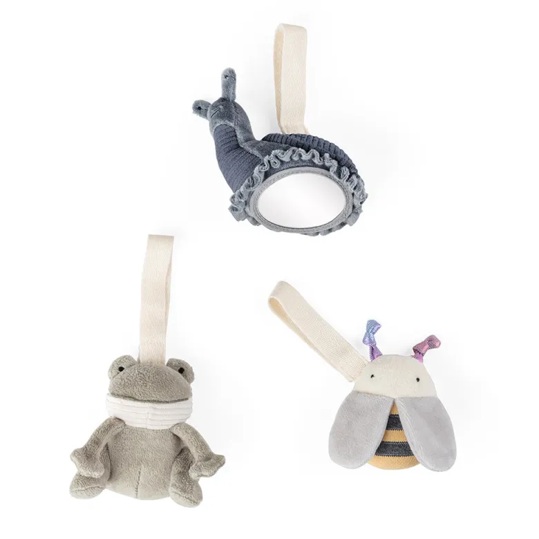 Sebra Activity Toys, Set of 3: Frog, Bee, and Snail