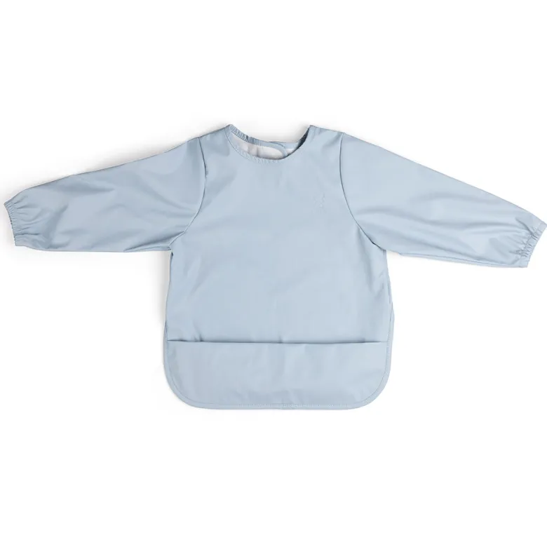 Sebra Baby Bib with Sleeves, Powder Blue
