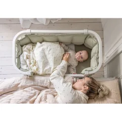 Sebra Baby Cot, Bedside Crib – Classic White