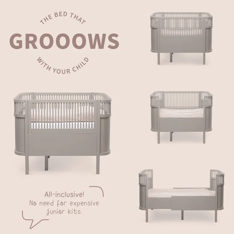Sebra Bed, Baby and Junior – Jetty Beige