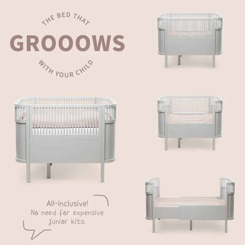 Sebra Bed, Baby and Junior - Stone