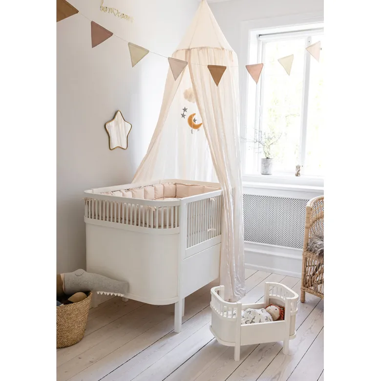 Sebra Bed Bumper, Kapok – Birchbark Rose