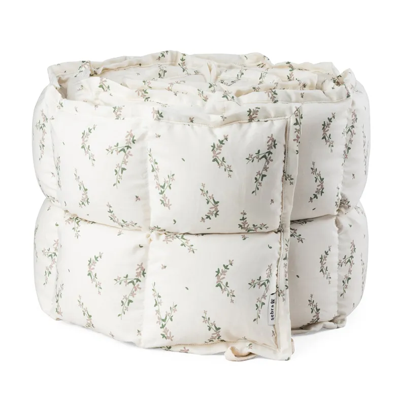 Sebra Bed Bumper, Kapok - Powder Blossom