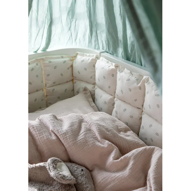 Sebra Bed Bumper, Kapok, Sophora Leaves - Beige