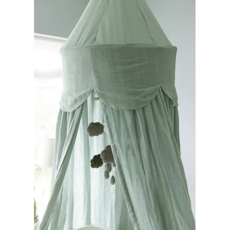 Sebra Bed Canopy, Cloud - Dusty Green