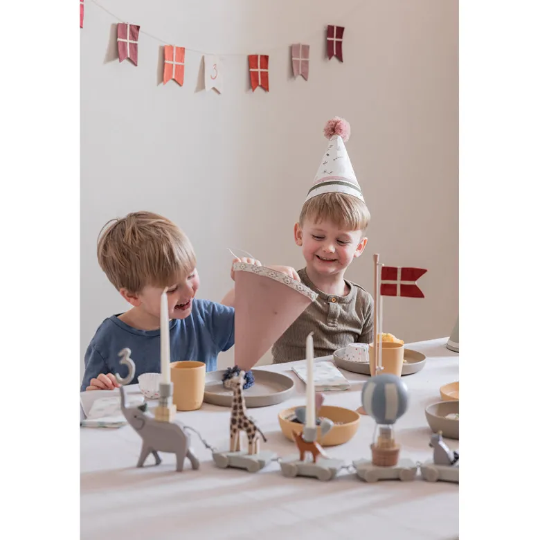 Sebra Birthday Table Flag, Wood