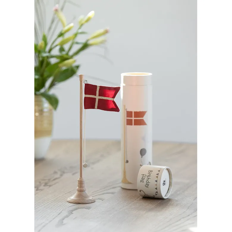 Sebra Birthday Table Flag, Wood