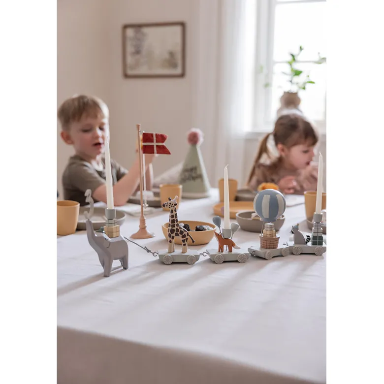 Sebra Birthday Table Flag, Wood