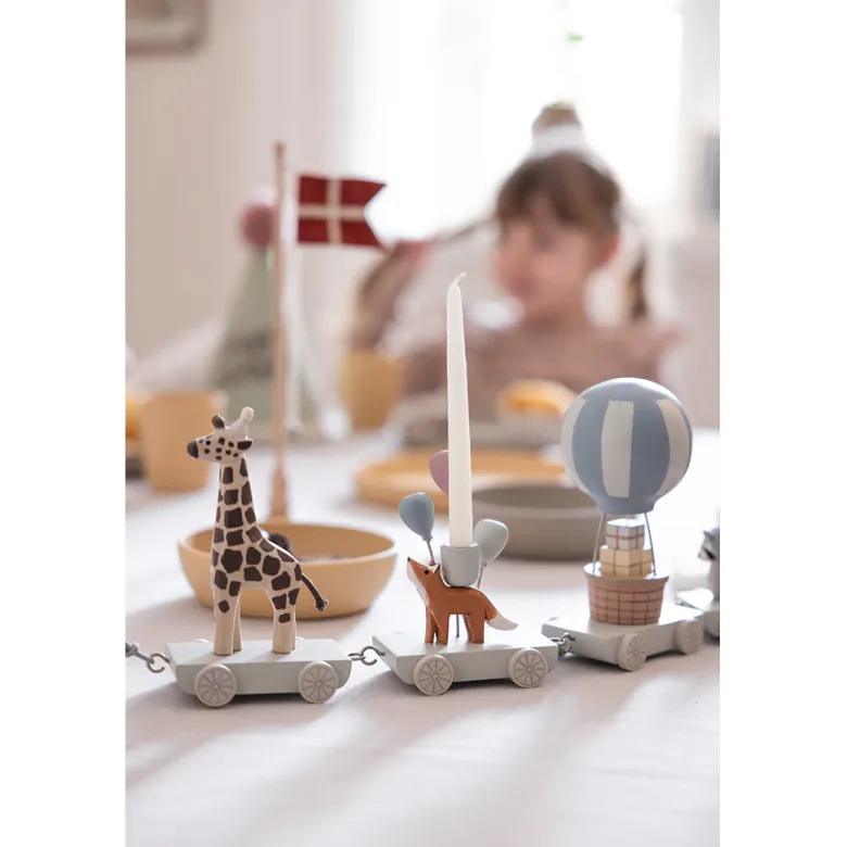 Sebra Birthday Table Flag, Wood