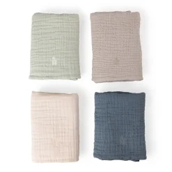 Sebra Changing Pads 6-Layer, Set of 2 - Muslin Blue