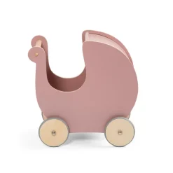 Sebra dukkevogn i træ, Blossom pink