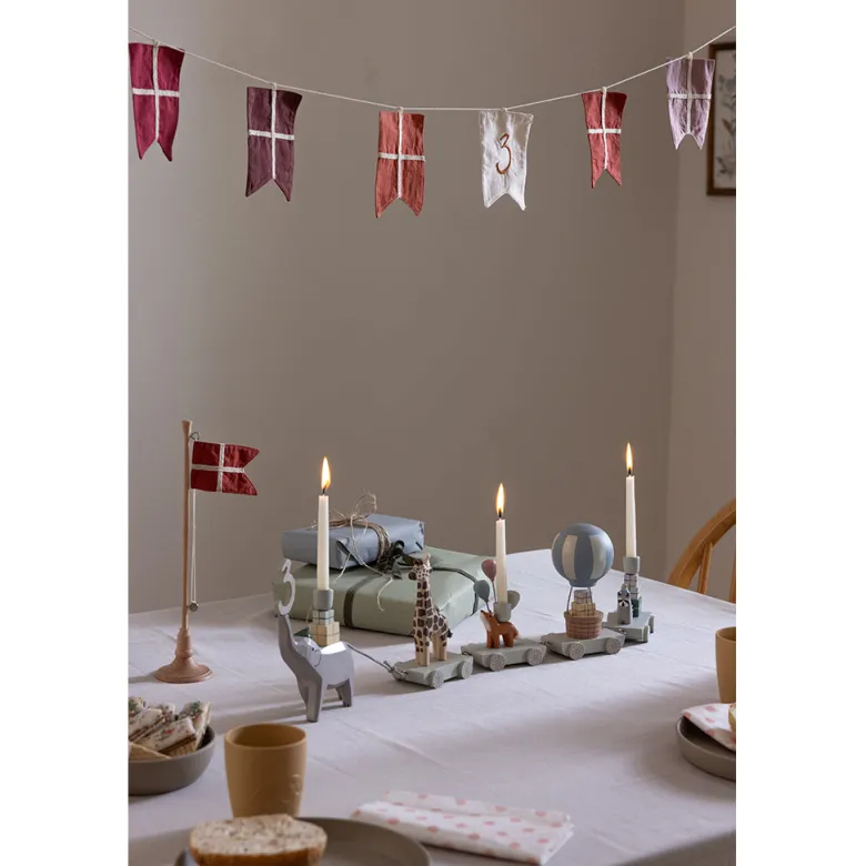 Sebra Flag Garland, Birthday Banner with Numbers 0-9