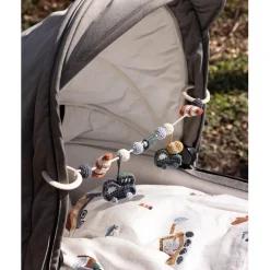 Sebra Hand-crocheted Pram Chain, Busy Builders