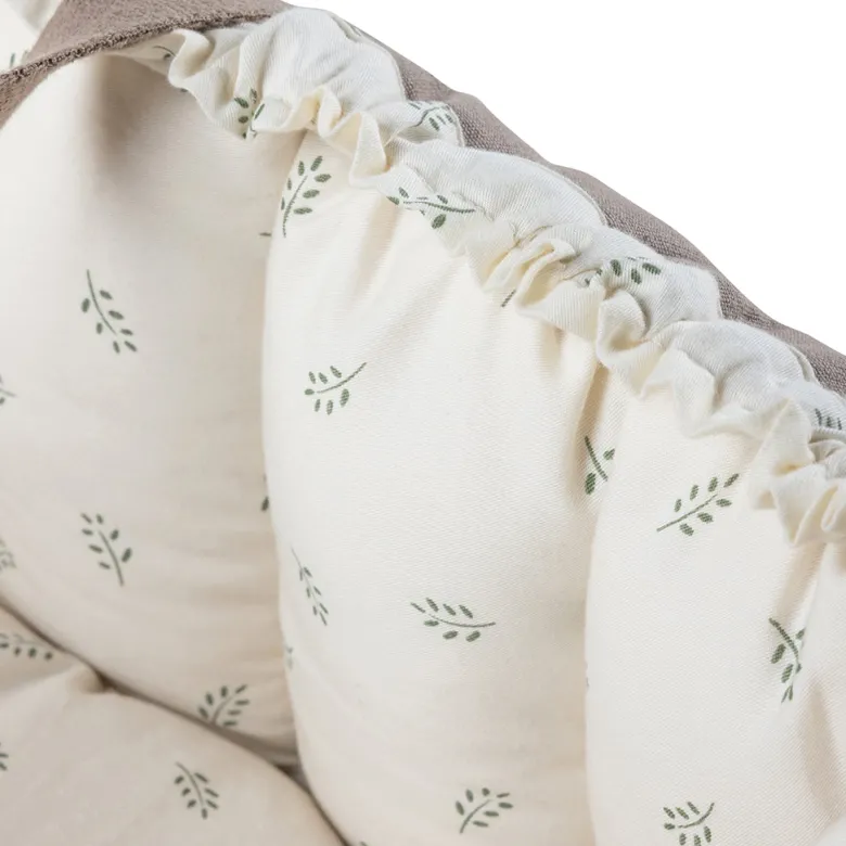 Sebra 3-in-1 Baby Nest, Baby Lift, and Play Mat, Sophora Leaves - Beige