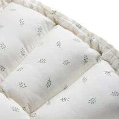 Sebra 3-in-1 Baby Nest, Baby Lift, and Play Mat, Sophora Leaves - Beige