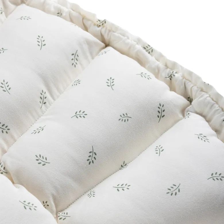 Sebra 3-in-1 Baby Nest, Baby Lift, and Play Mat, Sophora Leaves - Beige