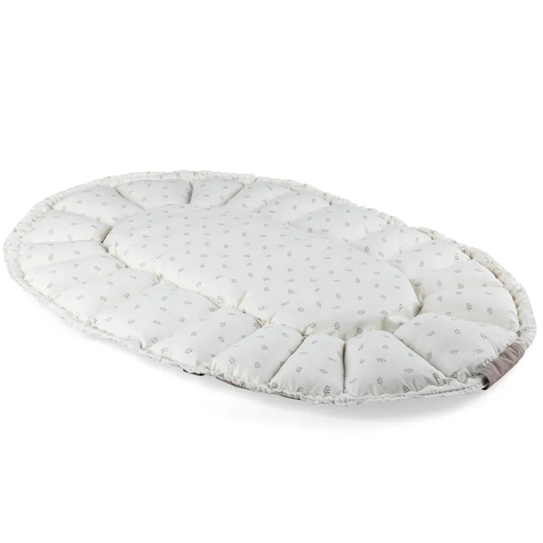 Sebra 3-in-1 Baby Nest, Baby Lift, and Play Mat, Sophora Leaves - Beige