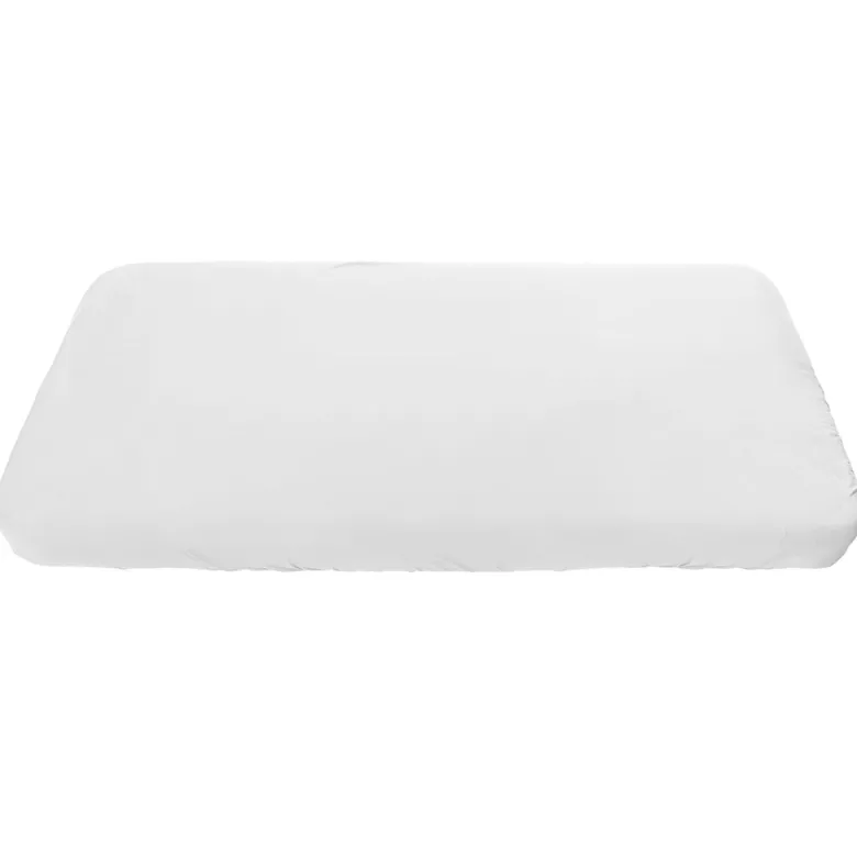 Sebra Jersey Fitted Sheet, Junior & Grow 90 x 160 cm - White