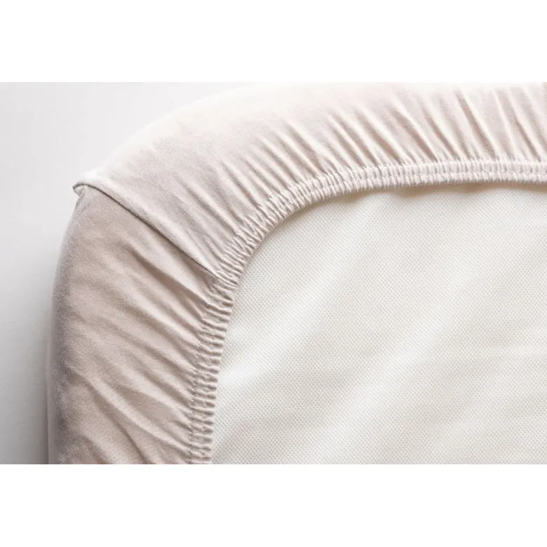 Sebra Jersey Fitted Sheet for Baby, 70 x 120 cm – Seabreeze Beige