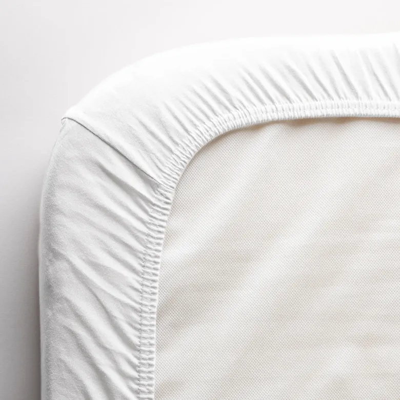 Sebra Jersey Fitted Sheets, Baby 70 x 120 cm, Set of 2 - White