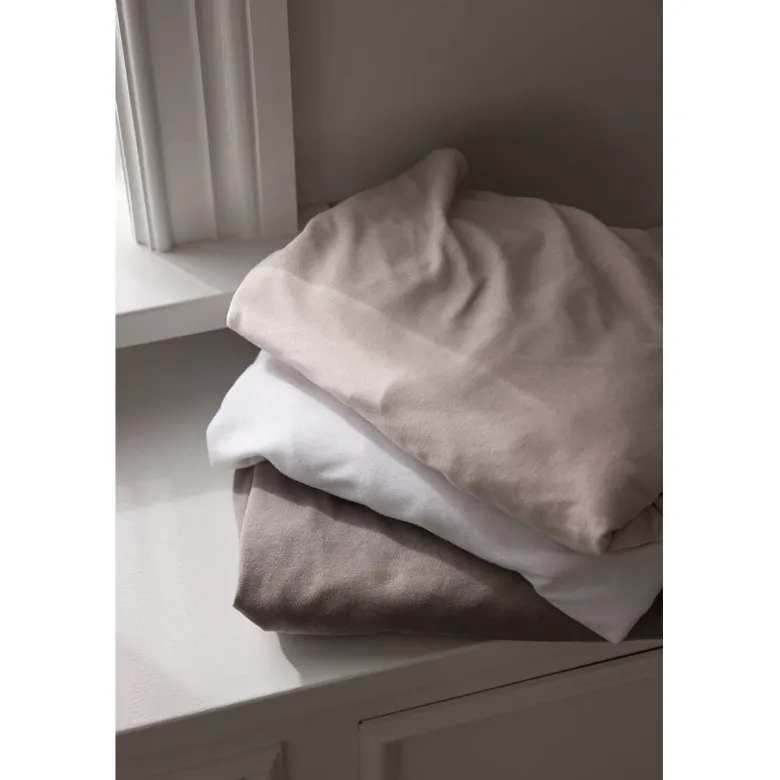 Sebra Jersey Fitted Sheets, Baby 70 x 120 cm, Set of 2 - White