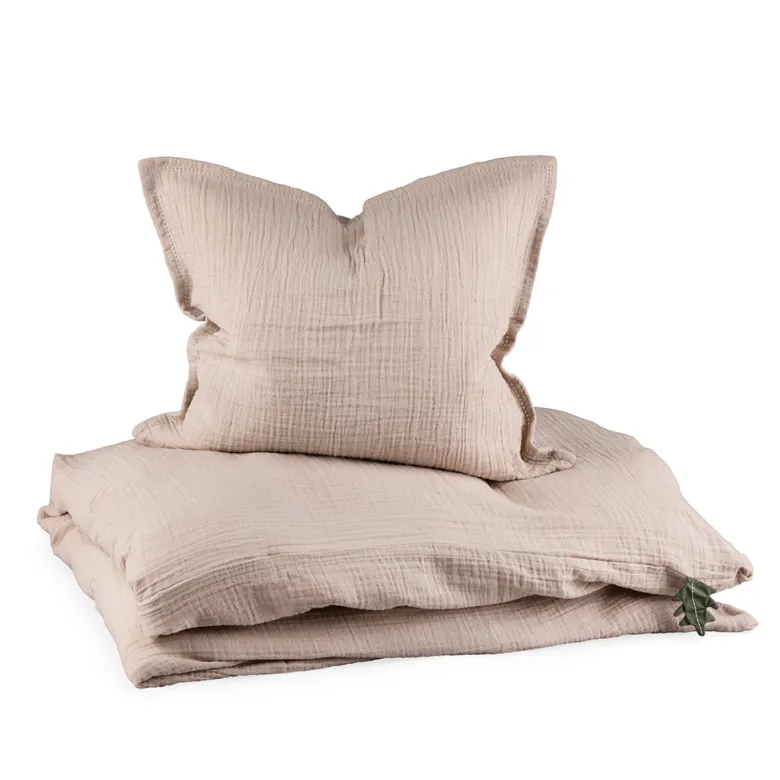 Sebra Junior Duvet Set, Muslin – Seabreeze Beige