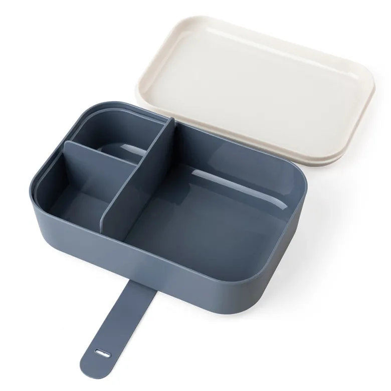 Sebra Lunch Box with Divider and Silicone Strap, Busy Builders