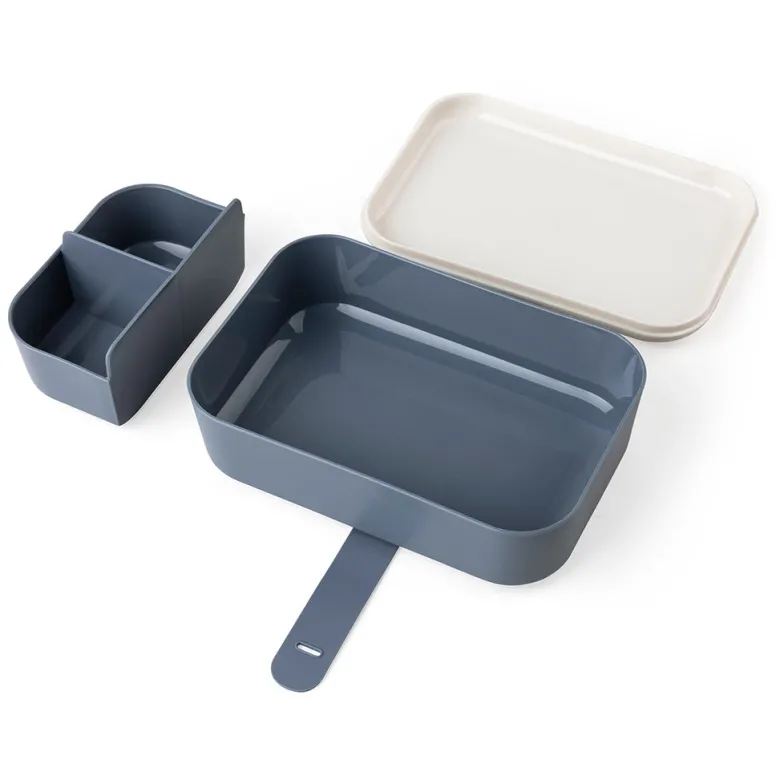 Sebra Lunch Box with Divider and Silicone Strap, Busy Builders