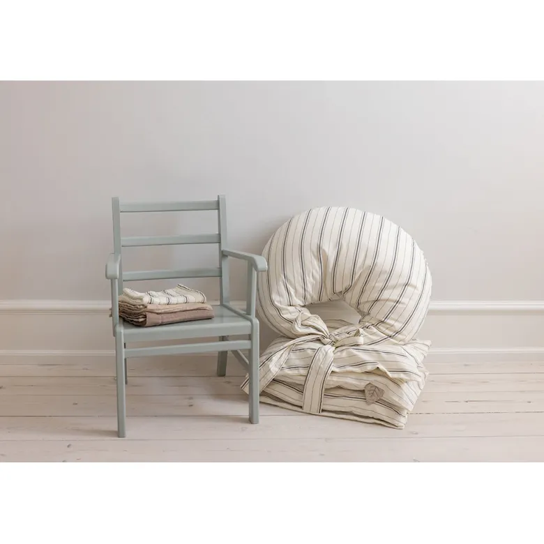 Sebra Nursing Pillow, Organic Cotton - Cream Stripe