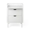 Sebra puslebord i træ, 2-i-1 design m. skuffer - Classic white