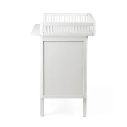 Sebra puslebord i træ, 2-i-1 design m. skuffer - Classic white