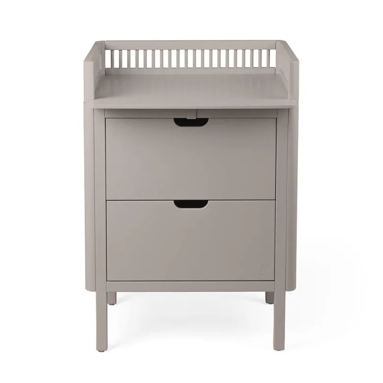 Sebra puslebord i træ, 2-i-1 design m. skuffer - Jetty beige
