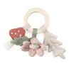 Sebra Rattle with Leaf, Mushroom, and Flower
