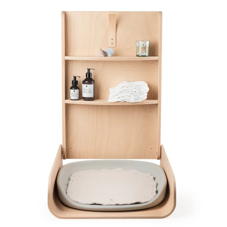 Sebra Væghængt puslebord i træ, Wooden Edition