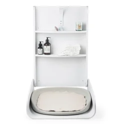 Sebra Væghængt puslebord i træ, Classic white