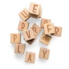 Sebra Wooden Blocks, Set of 12 - Alphabet Blocks