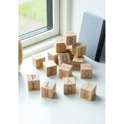 Sebra Wooden Blocks, Set of 12 - Alphabet Blocks