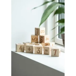 Sebra Wooden Building Blocks, 12 pcs. - Number Blocks