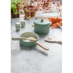 Sebra Wooden Kitchenware, Pot and Pan Set