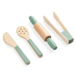 Sebra Wooden Play Food, Kitchen Utensil Set