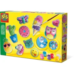 SES Creative Creative Box, Cast and Paint - Happy Plaster Figures