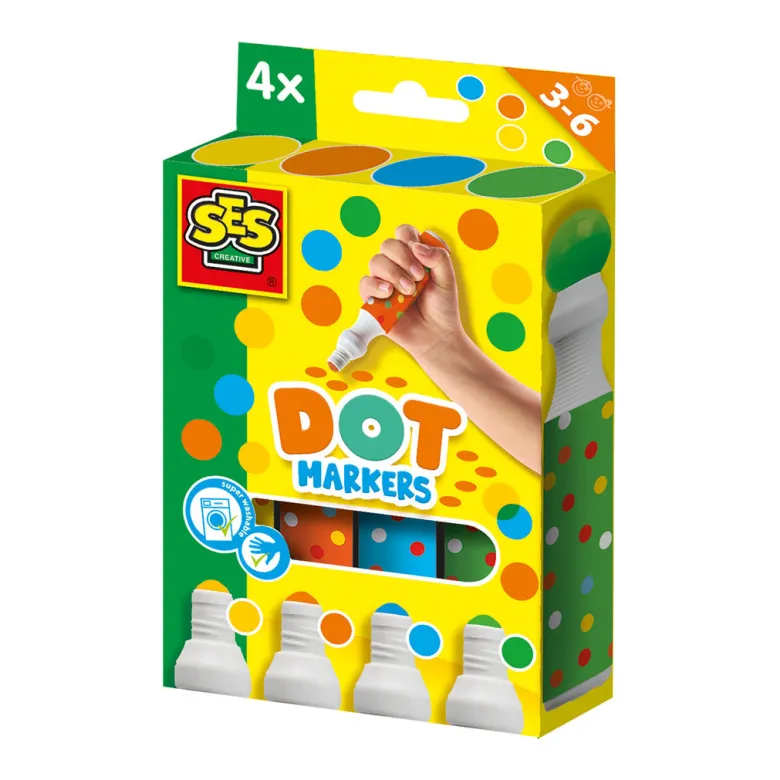 SES Creative, Dot Markers - 4 Colors XXL