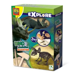 SES Creative, Explore, Excavation Kit – Triceratops and Skeleton