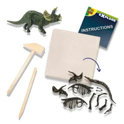 SES Creative, Explore, Excavation Kit – Triceratops and Skeleton