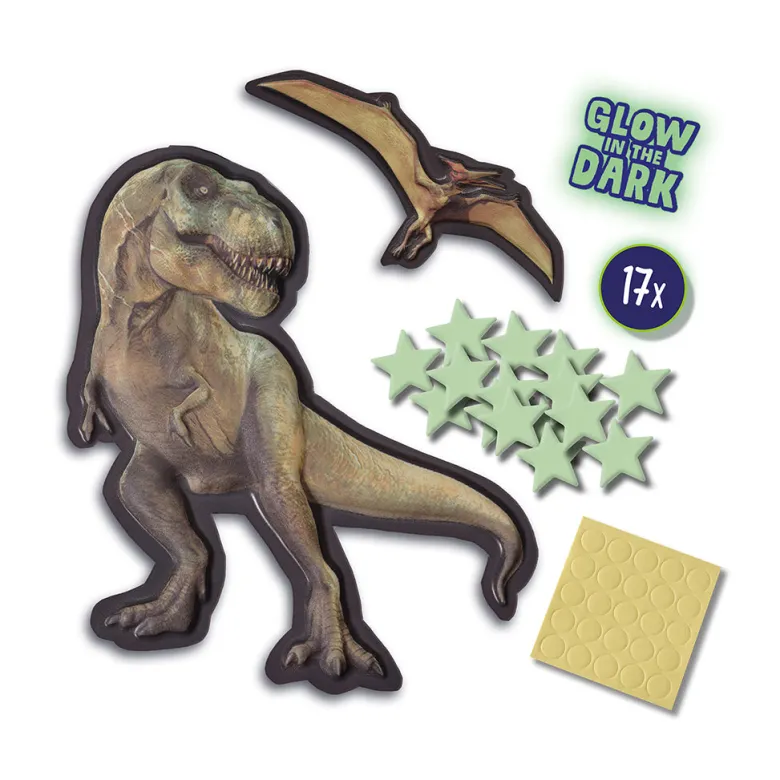 SES Creative Glow-in-the-Dark T-Rex and Pterosaur